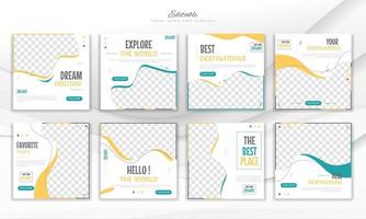 bundle fashion sale sosial media post template design vettore