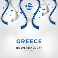 felice giorno dell'indipendenza della grecia 25 marzo celebrazione disegno vettoriale illustrazione. modello per poster, banner, pubblicità, biglietto di auguri o elemento di design di stampa