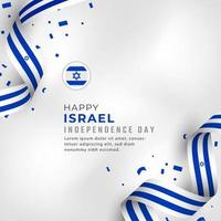 illustrazione di disegno vettoriale di celebrazione del giorno dell'indipendenza di Israele felice. modello per poster, banner, pubblicità, biglietto di auguri o elemento di design di stampa