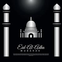 modello di banner del festival islamico eid al adha mubarak vettore