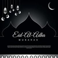 modello di banner del festival islamico eid al adha mubarak vettore