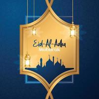 eid mubarak sfondo islamico banner moschea modello illustrazione vettore