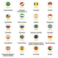 bandiere del mondo isolato bandiera del mondo. isolato su sfondo bianco. illustrazione vettoriale. vettore