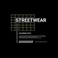 t-shirt design streetwear, adatta per serigrafia, giacche e altro vettore