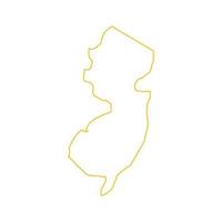 illustrata la mappa del New Jersey vettore