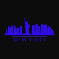 skyline di new york illustrato vettore