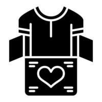 icona del glifo di donazione di vestiti vettore