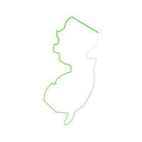 illustrata la mappa del New Jersey vettore