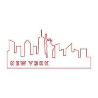 skyline di new york illustrato vettore