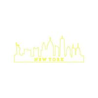 skyline di new york illustrato vettore