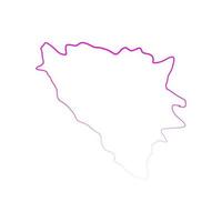 mappa bosnia illustrata vettore