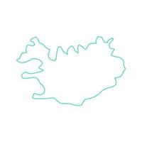 mappa dell'Islanda illustrata vettore