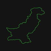 mappa del pakistan illustrata vettore