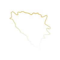 mappa bosnia illustrata vettore