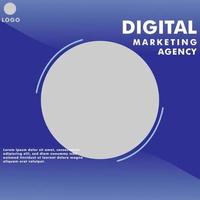 agenzia di marketing digitale banner dal design semplice vettore