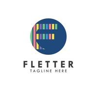 alfabeto f lettera logo e icona design vettore