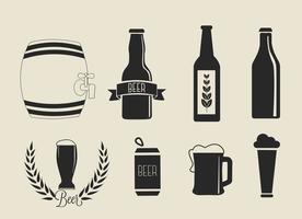 Set di icone vettoriali gratis birra