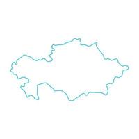mappa illustrata del kazakistan vettore