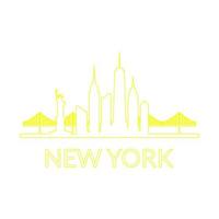 skyline di new york illustrato vettore