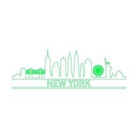 skyline di new york illustrato vettore