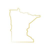 Mappa del Minnesota illustrata vettore