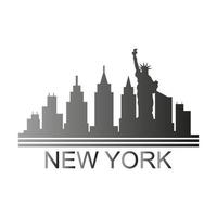 skyline di new york illustrato vettore