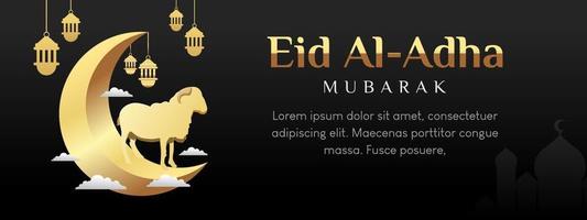 eid al adha mubarak vettore di sfondo islamico