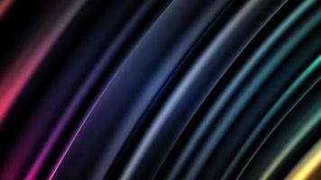 tecnologia moderna astratta colori al neon luminosi illuminazione movimento fluido che scorre su sfondo scuro vettore