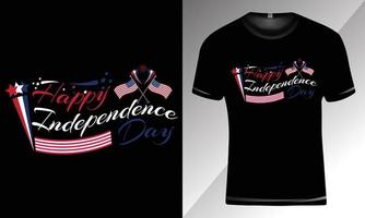 felice 4 luglio, festa dell'indipendenza degli Stati Uniti, 4 luglio t-shirt design vettore