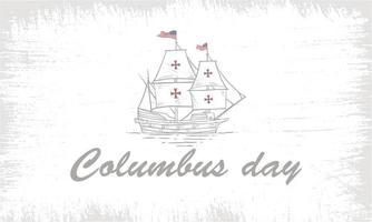 biglietto di auguri o sfondo del giorno di Colombo. illustrazione di progettazione. vettore