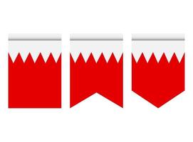 bandiera bahrain o gagliardetto isolato su sfondo bianco. icona della bandiera del gagliardetto. vettore