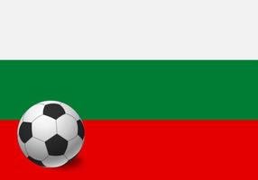 bandiera della Bulgaria e pallone da calcio vettore