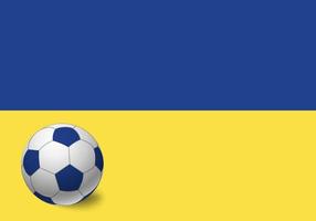 bandiera dell'ucraina e pallone da calcio vettore