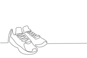 scarpe da basket con disegno a linea continua singola. icona di basket. scarpe da basket. inventario sportivo. per annunci di negozi sportivi, pittogrammi di app, infografiche. illustrazione vettoriale di un disegno grafico a una linea