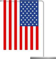 bandiera degli stati uniti sull'icona del palo vettore