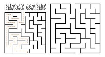 gioco labirinto per bambini. puzzle labirinto con soluzione vettore
