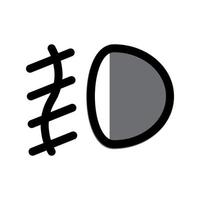 illustrazione grafica vettoriale dell'icona fendinebbia