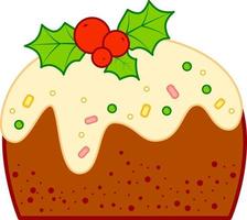 clip art di cartoni animati di natale. vettore di clipart di torta