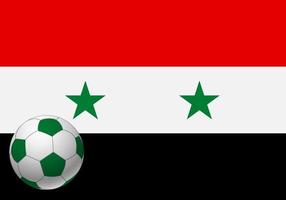 bandiera della siria e pallone da calcio vettore