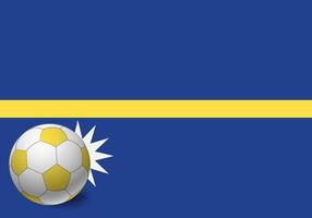 bandiera nauru e pallone da calcio vettore