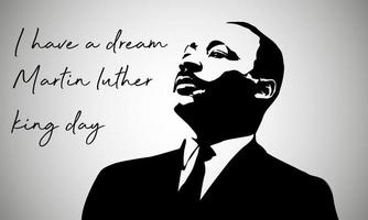 Martin Luther King jr. giorno. ml. terzo lunedì di gennaio. concetto di vacanza. modello per sfondo, banner, carta, poster con iscrizione di testo. illustrazione vettoriale eps10