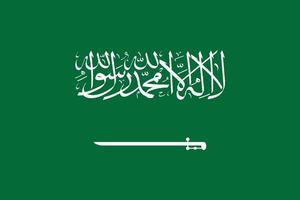illustrazione piatta della bandiera dell'Arabia Saudita vettore