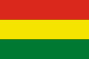 illustrazione piatta della bandiera della Bolivia vettore