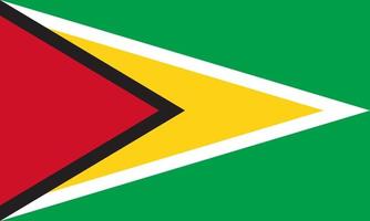 illustrazione piatta della bandiera della Guyana vettore