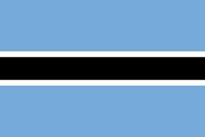 illustrazione piatta della bandiera del Botswana vettore
