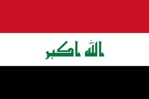 illustrazione piatta della bandiera irachena vettore
