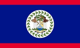 illustrazione piatta della bandiera del Belize vettore