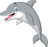 cartone animato divertente delfino vettore