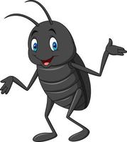 scarabeo nero felice del fumetto vettore
