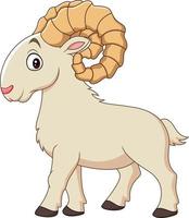 cartone animato divertente capra isolato su sfondo bianco vettore